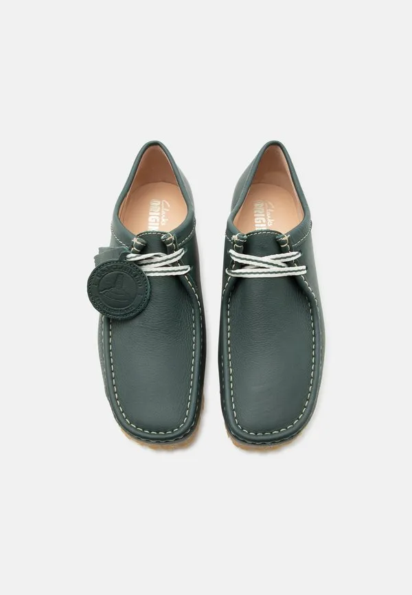 Повседневные кроссовки wallabee на шнуровке Clarks Originals, Dark Green — фото 4