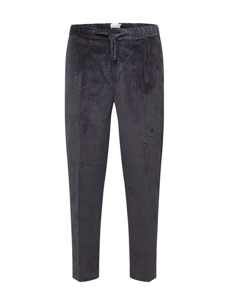 

Тканевые брюки TOPMAN Regular Pleat-Front Pants, темно-серый