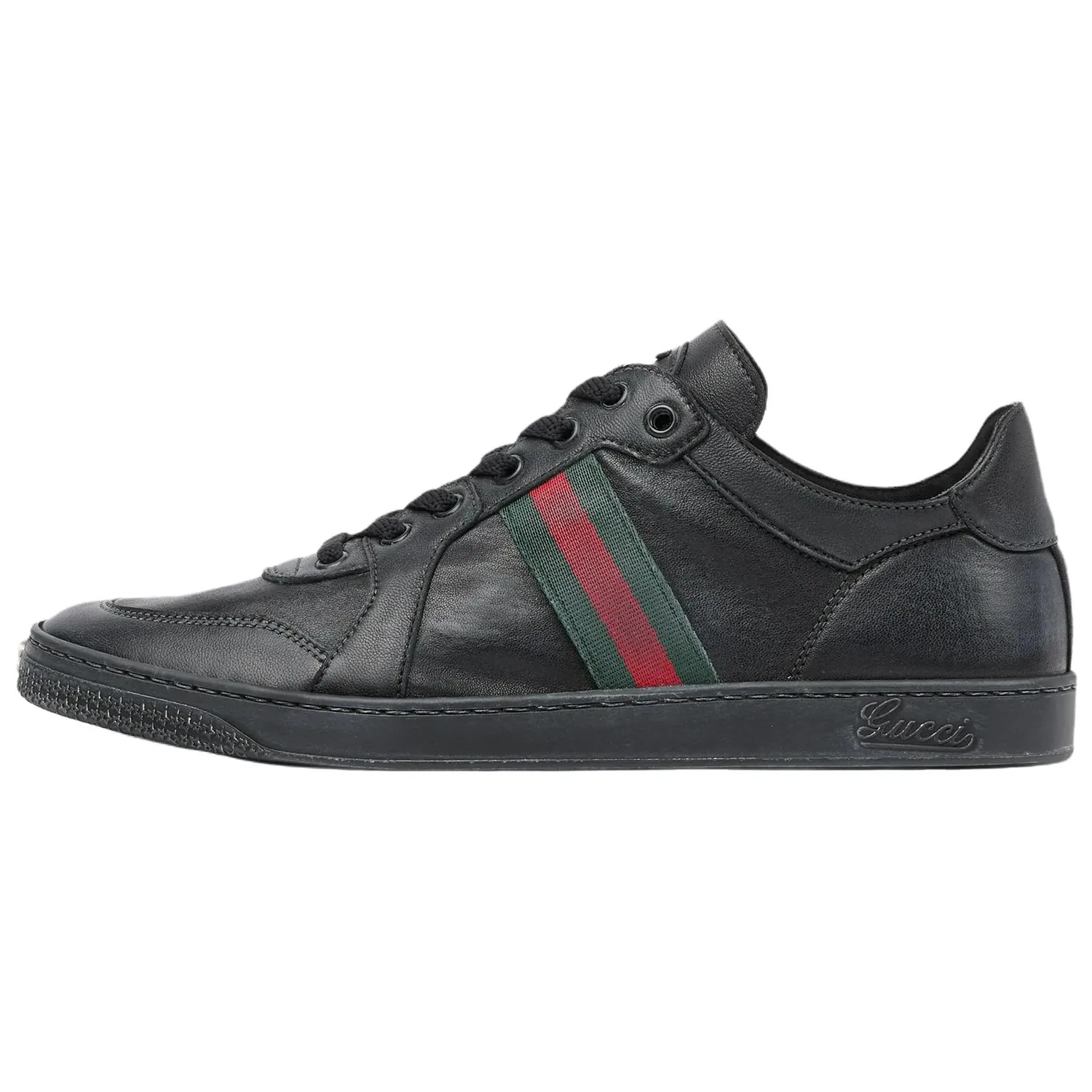 GUCCI Кроссовки мужские низкие Stretch Leather для скейтбординга черные