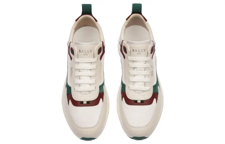 Мужская обувь Lifestyle с низким верхом, белая/зеленая/красная Bally — фото 3
