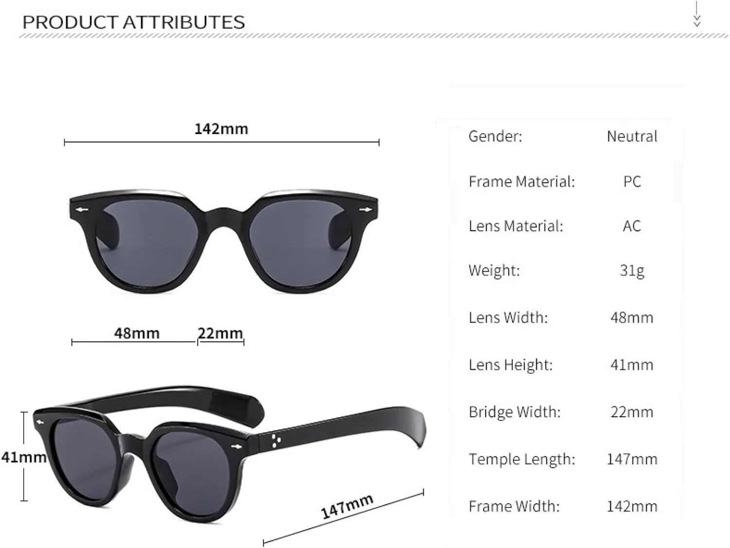 

Солнцезащитные очки с защитой UV400 | Круглая оправа с заклепками в стиле панк | Для женщин и мужчин | Для занятий спортом на открытом воздухе и вождения DSVIGF, Tea