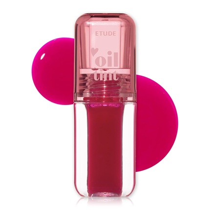 

ETUDE Dear Darling Oil Tint #3 Neon Pink 4.2g Высокоувлажняющее и сильно увлажняющее масло для губ Блеск для губ Гладкие и влажные губы Нелипкий масляный оттенок для губ Для сухих губ K-beauty