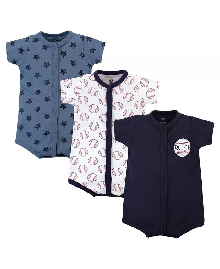 

Детские комбинезоны Hudson Cotton Rompers для девочек, 3 шт Hudson Baby, синий