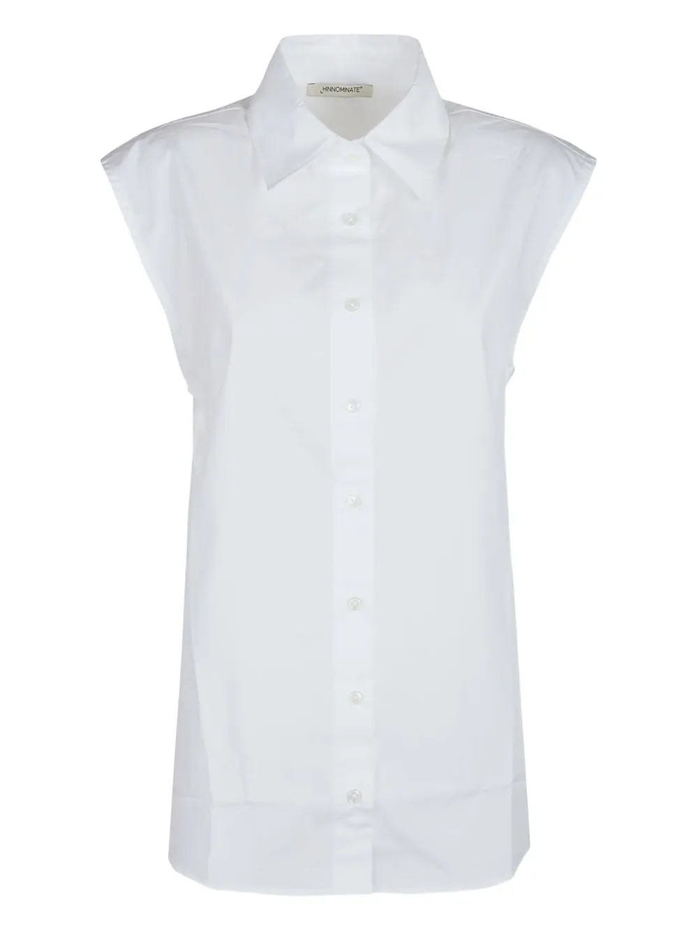 

Хлопковая рубашка с короткими рукавами (кап sleeves) HINNOMINATE, белый