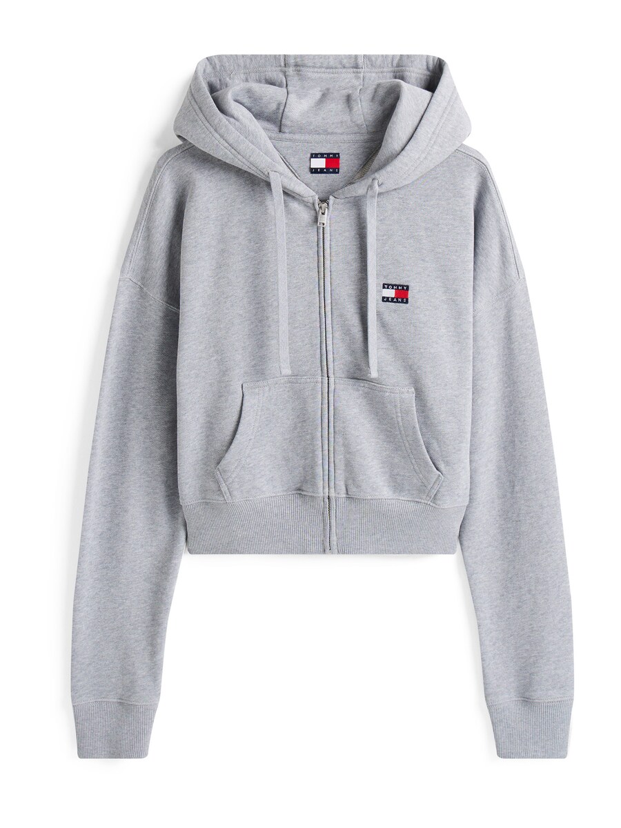 

Толстовка с капюшоном на молнии Tommy Jeans, пятнистый серый