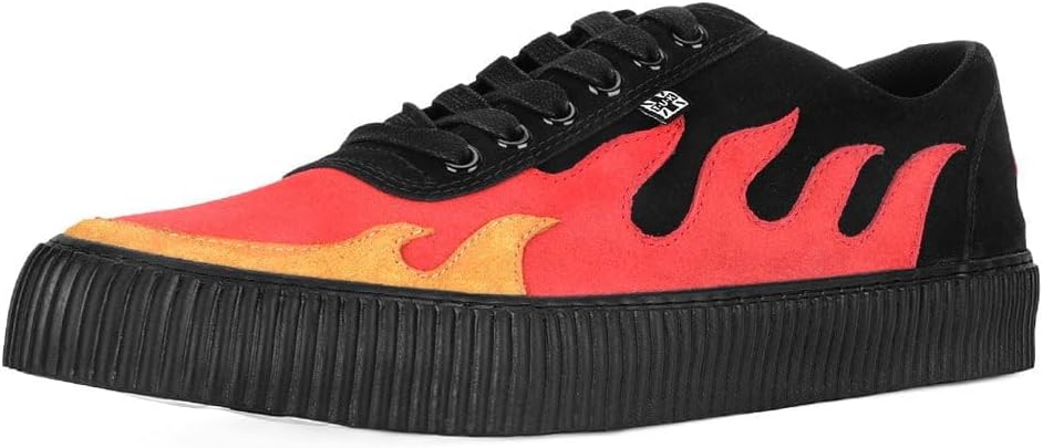 

Кроссовки T.U.K. Suede Creeper для женщин и мужчин, Шнуровка, черная переплетенная текстура и люверсы, Классическая рифленая подошва и сетчатая подкладка, Комфорт с памятью формы для повседневной носки