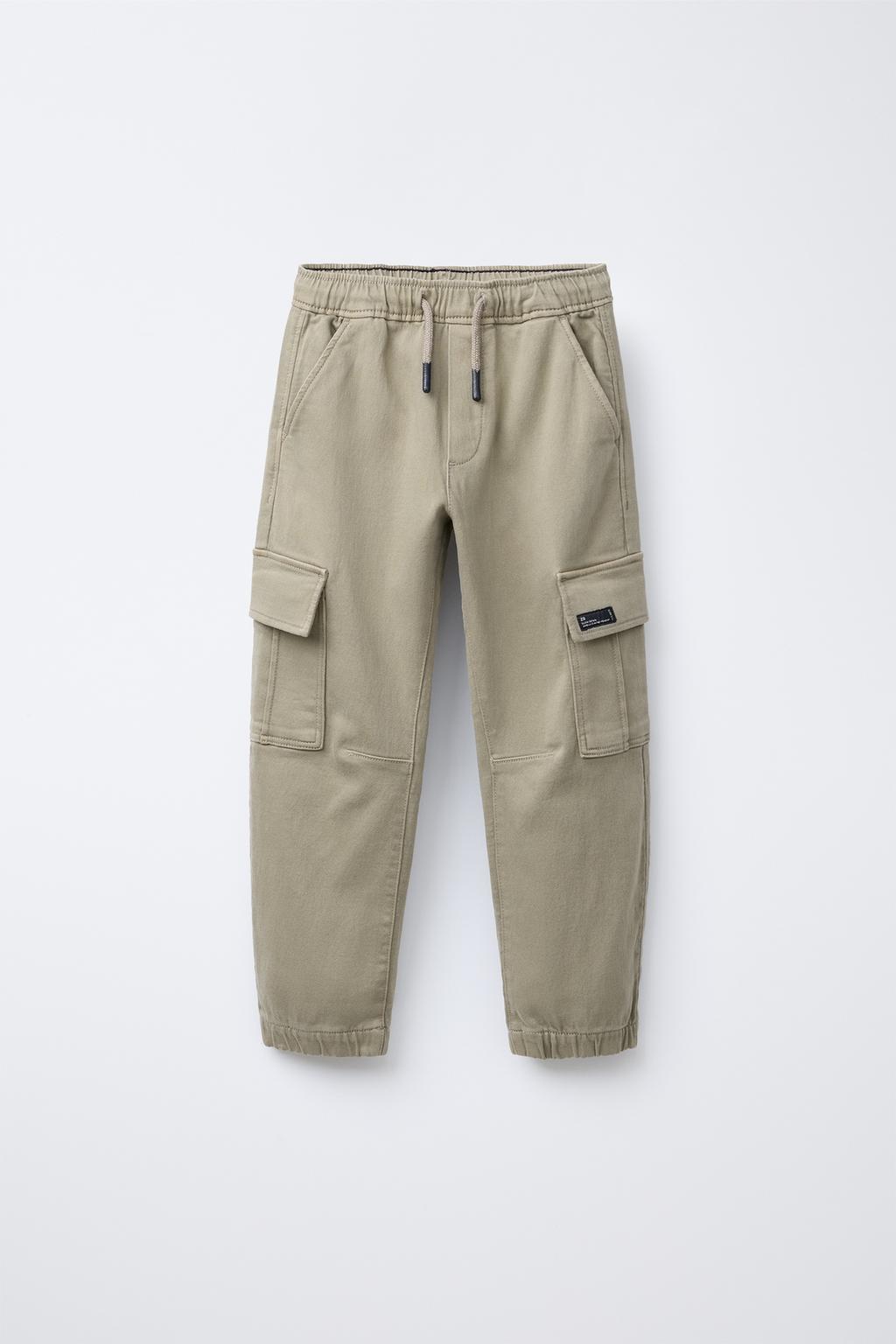 

Мягкие брюки для бега трусцой карго ZARA, цвет Taupe grey