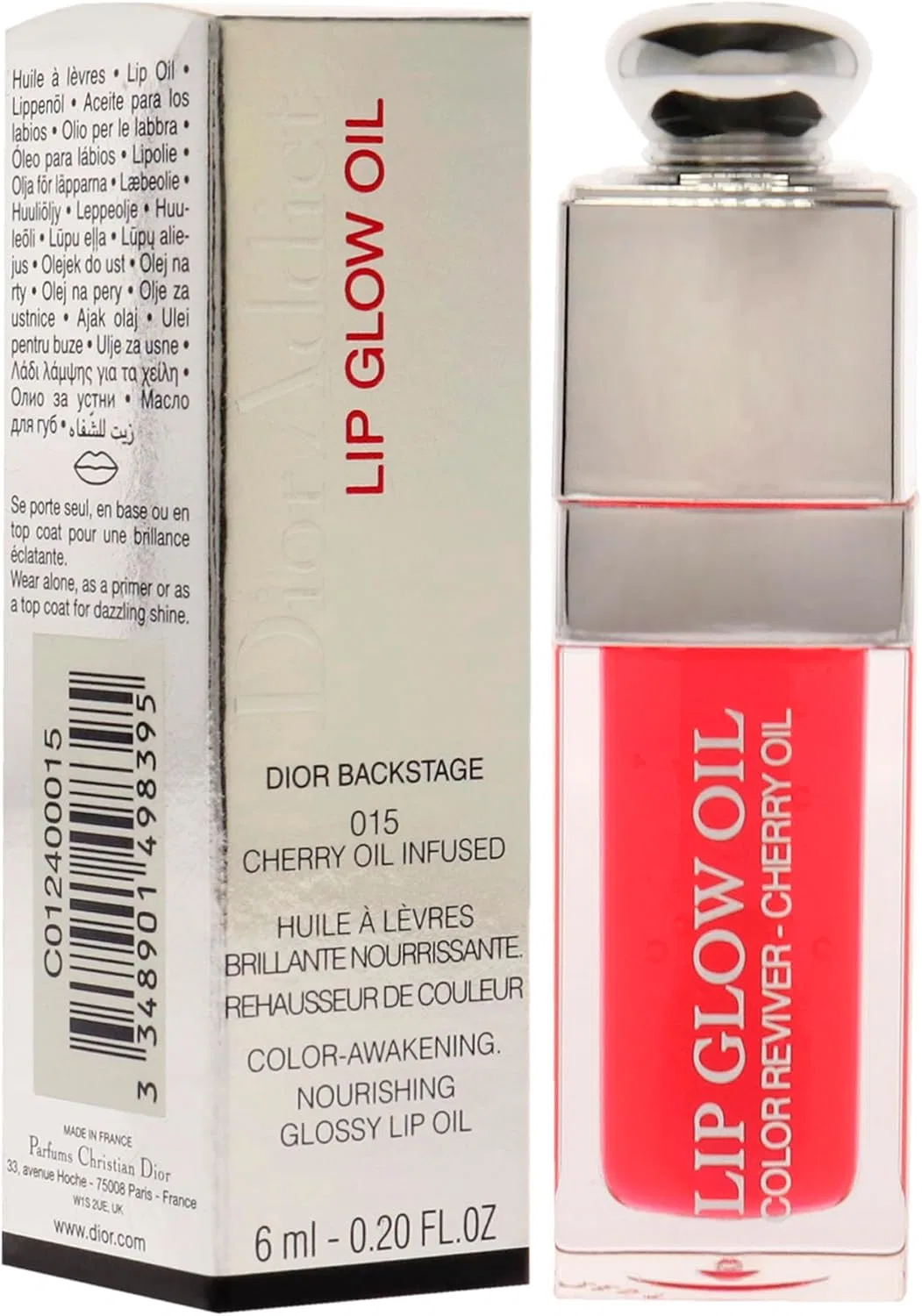 Блеск для губ Dior Addict Lip Glow Oil #015 Cherry 6 мл — фото 3