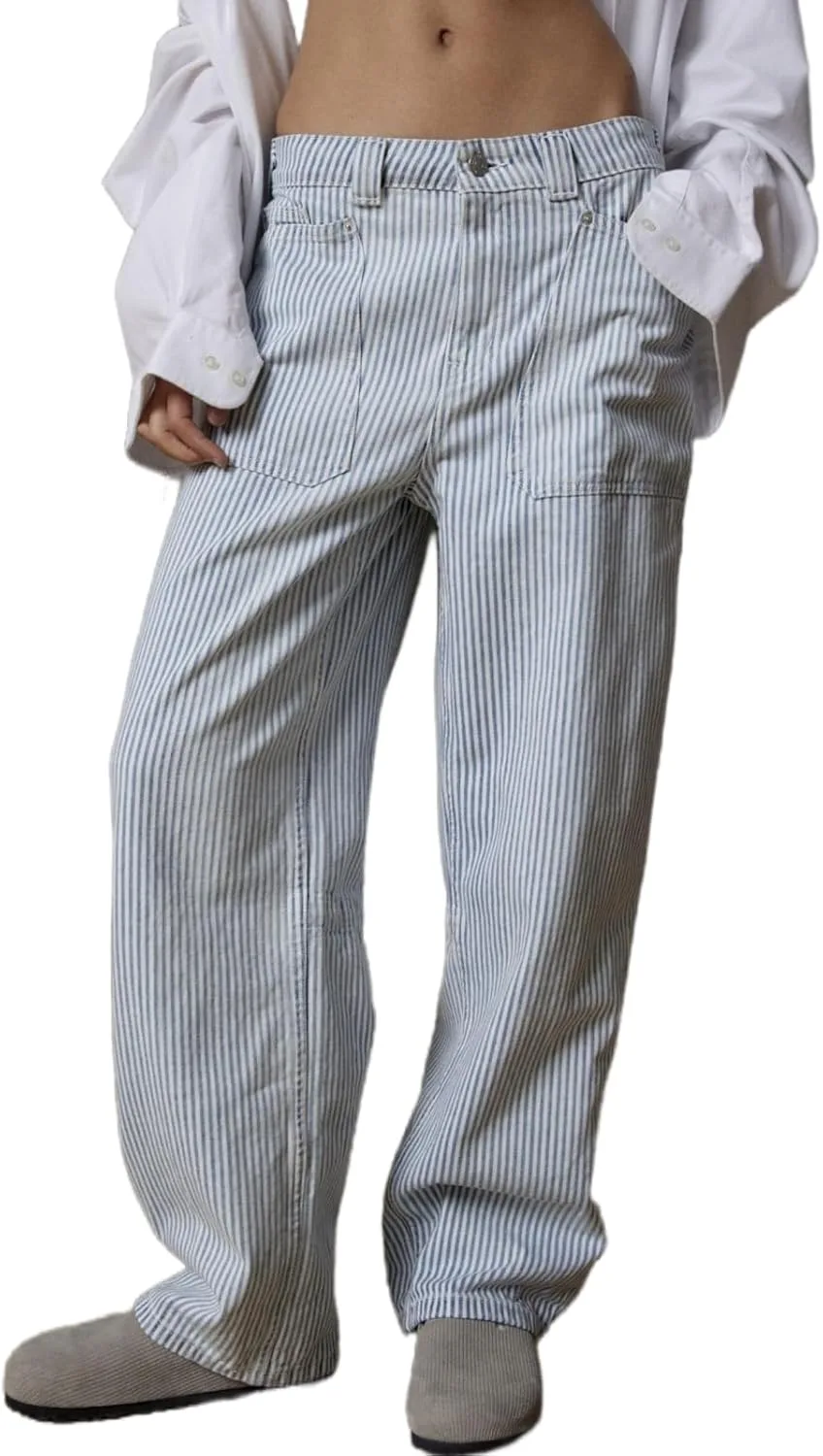 

Женские джинсы LifeShe в полоску, low rise, прямые