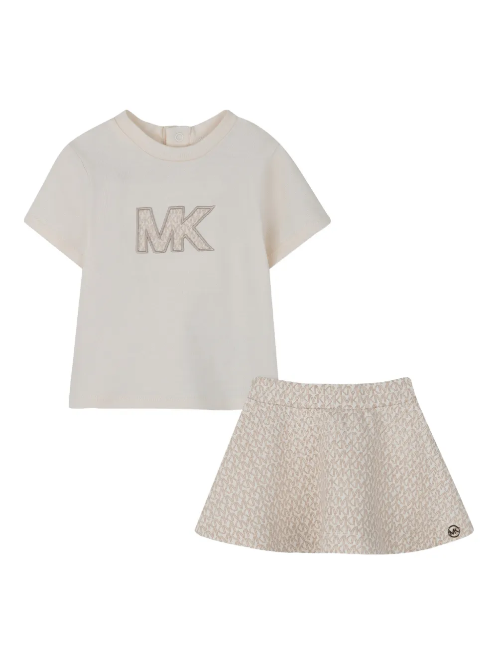 

Комплект с нашивкой-логотипом Michael Kors Kids, нейтральный