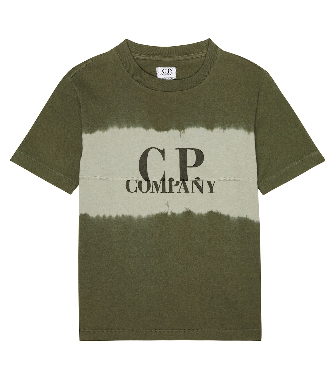

Футболка 24/1 из хлопкового джерси с принтом тай-дай C.P. COMPANY KIDS, разноцветный