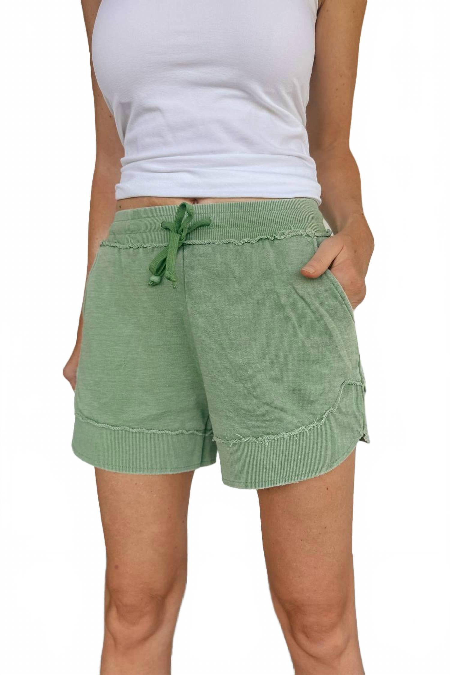 

Шорты Stevie из французского трикотажа цвета кресс-салат Michelle Mae, зеленый