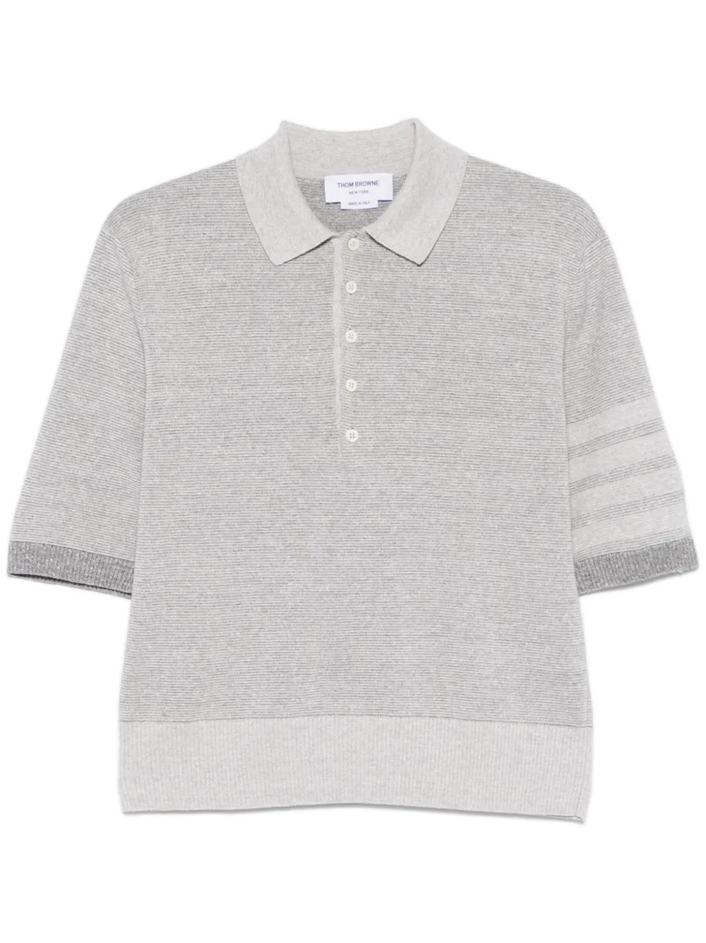 

Рубашка поло с полосками 4-Bar THOM BROWNE, серый