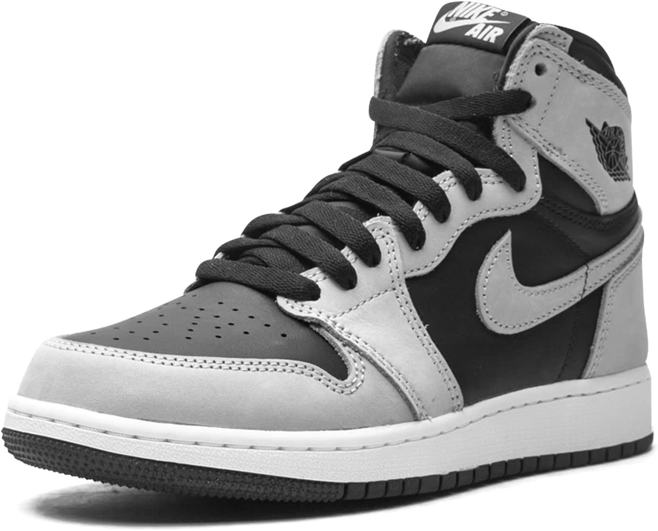 Мужские кроссовки Air Jordan 1 High Nike, белый/черный/серый/светло-серый — фото 4