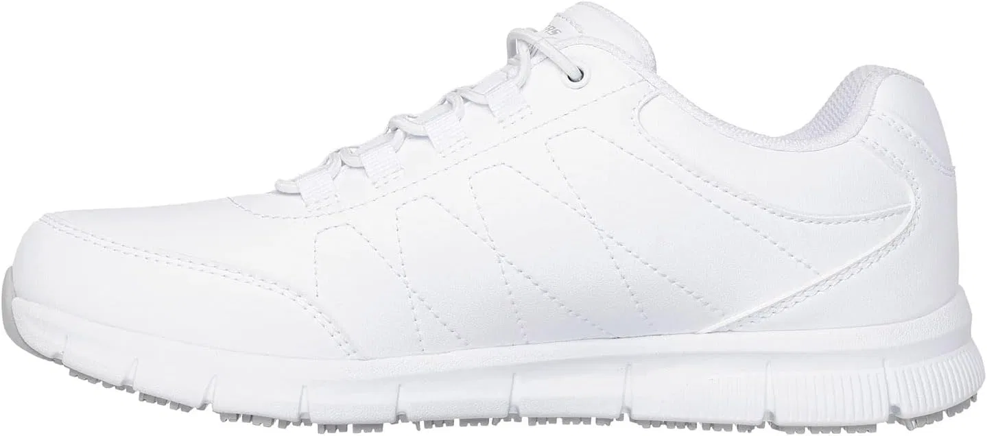 Женские защитные ботинки Skechers Sure Track Trickel, White Synthetic. — фото 2