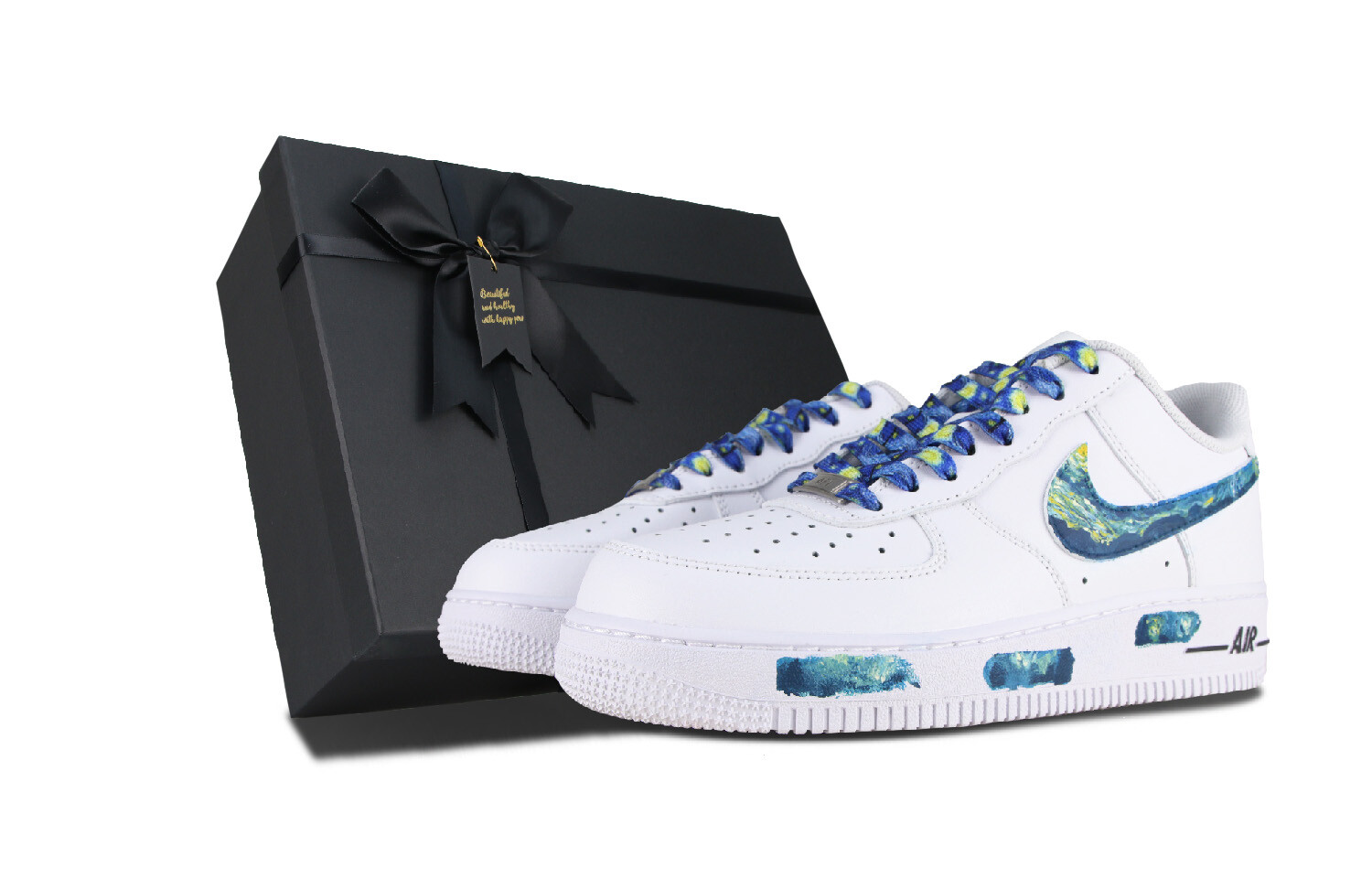 

Кроссовки Nike Air Force 1 Skateboarding Shoes Men Mid-top Yellow, белый