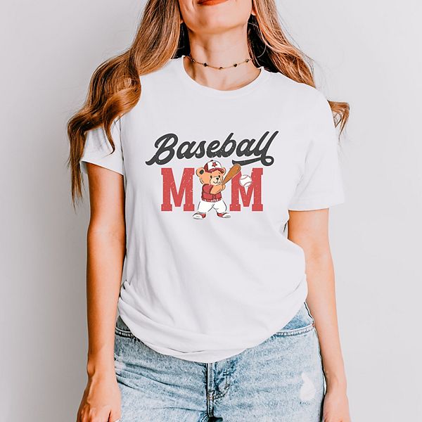 

Футболка с коротким рукавом Baseball mom teddy bear Simply Sage Market