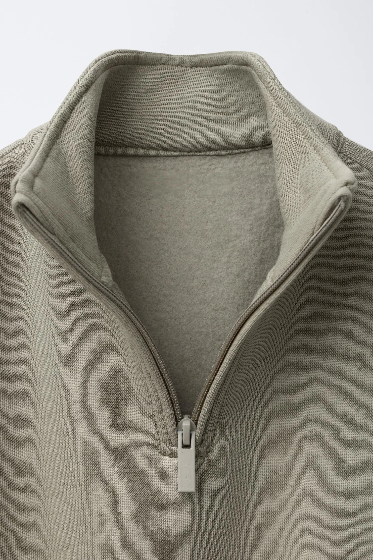 Толстовка с базовой этикеткой Zara, оливково-зеленый — фото 3