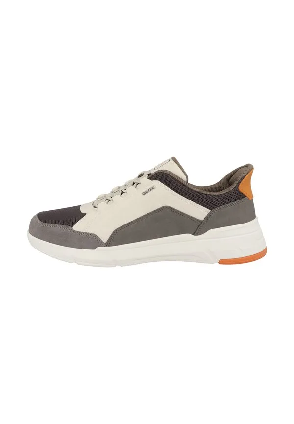 Кроссовки u vittour plus a, бело-темно-серые Geox, Off White-Dark Grey