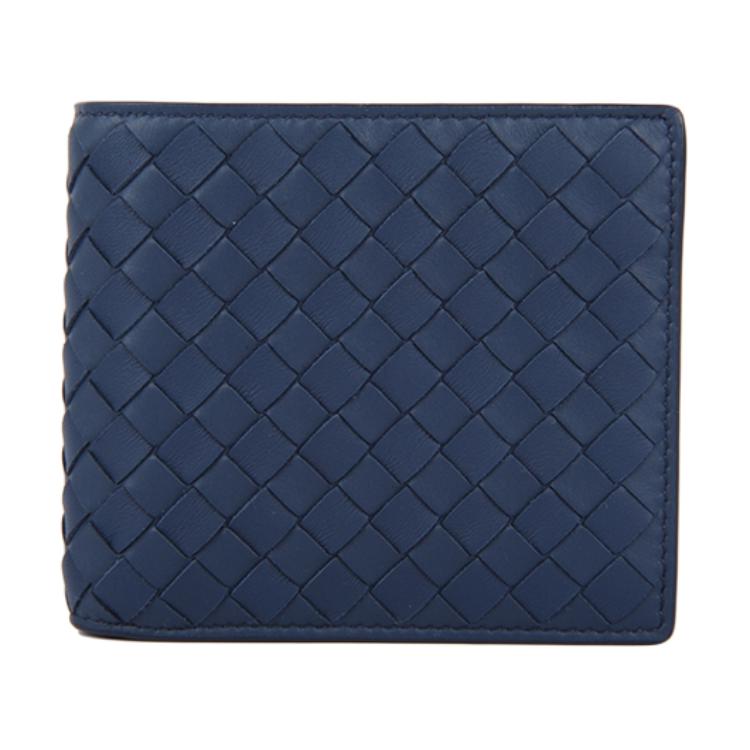 

Миниатюрный унисекс-кошелёк из овчины синий Bottega Veneta