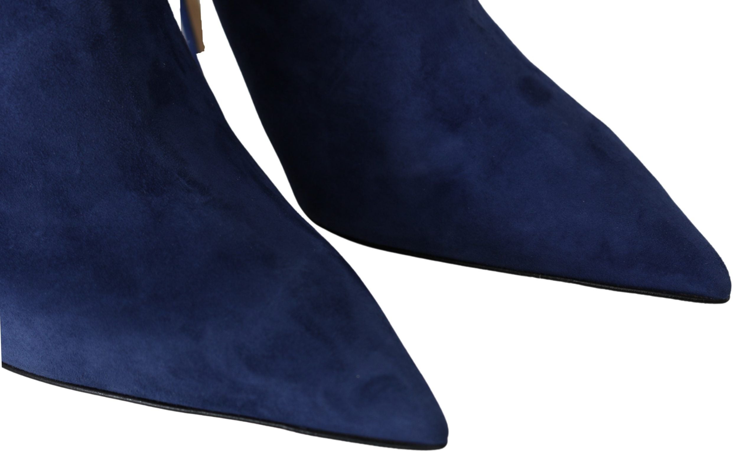 Женские сапоги Jimmy Choo Pop с ремешком из кристаллов на каблуке, синий — фото 3