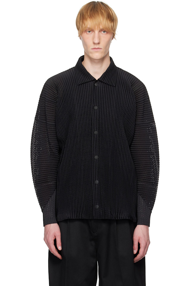 

Верхняя сетчатая куртка Homme Plissé Issey Miyake, черный