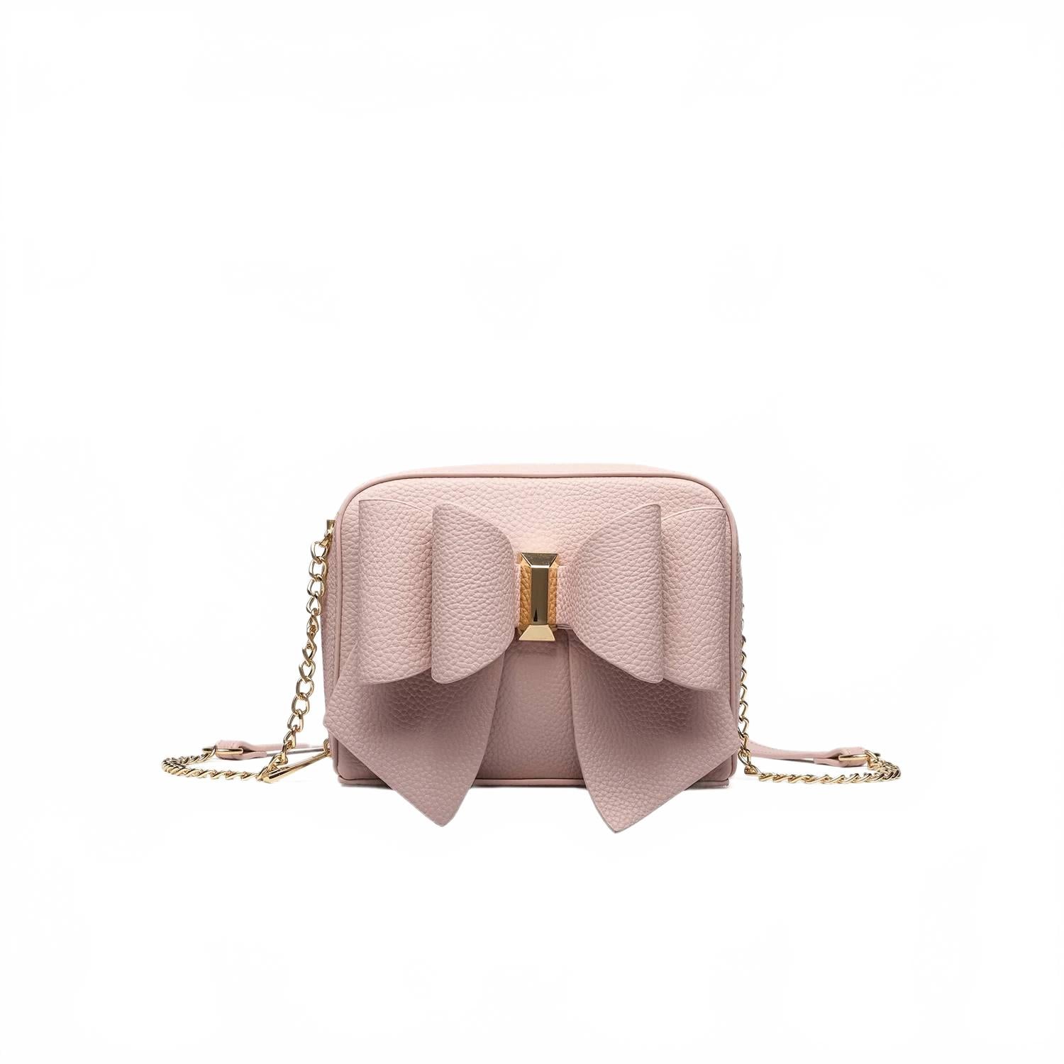

Женская миниатюрная сумка-кроссбейд с квадратным силуэтом и бантом в цвете блаш Like Dreams, Blush