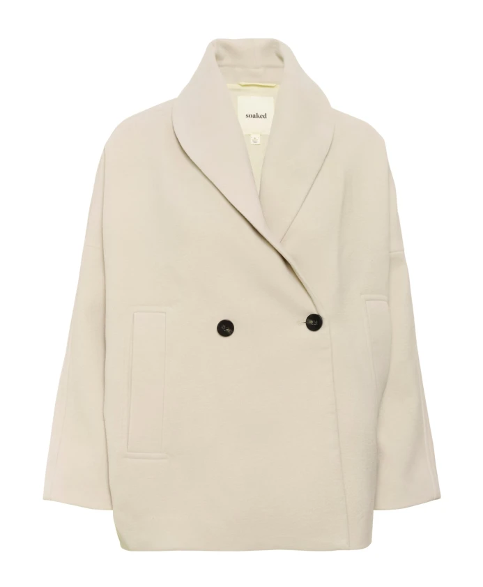 

Элегантное пальто-бушлат в стиле античного свитка Soaked In Luxury, бежевый