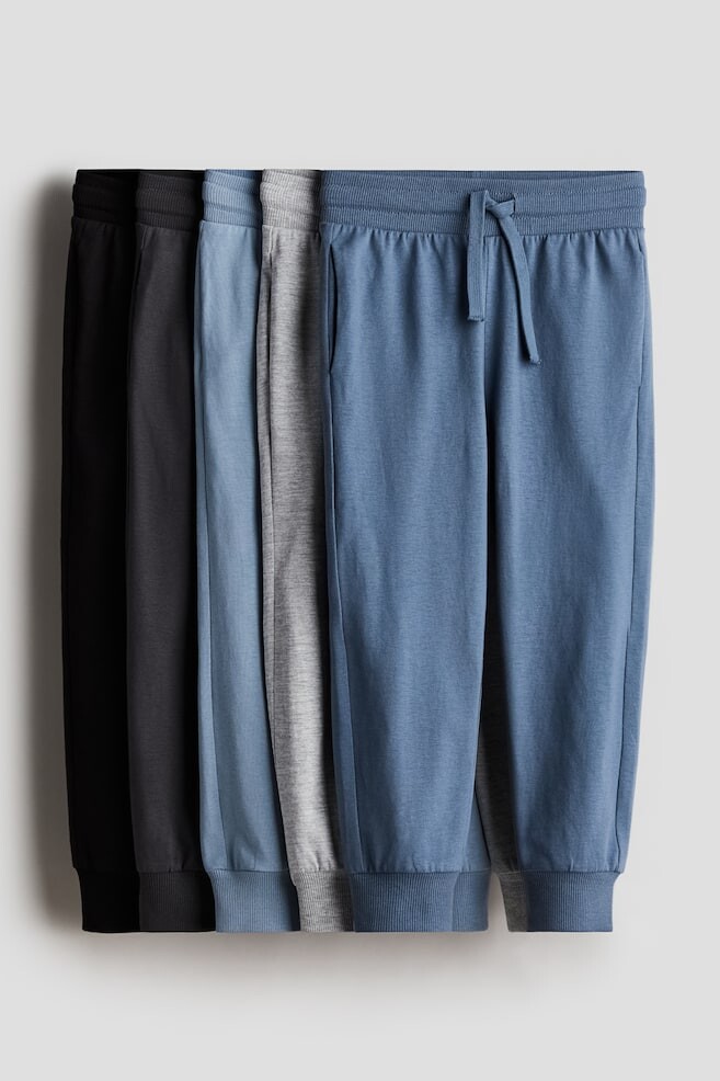 

Комплект из 5 спортивных штанов из хлопка H&M, серый