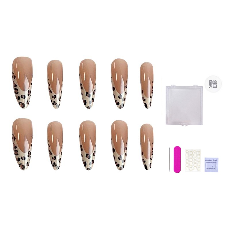 

ORANOT Дикие леопардовые принты французские наклейки для ногтей cat eye в стиле instagram усиленная носкость средняя лестница 24mm