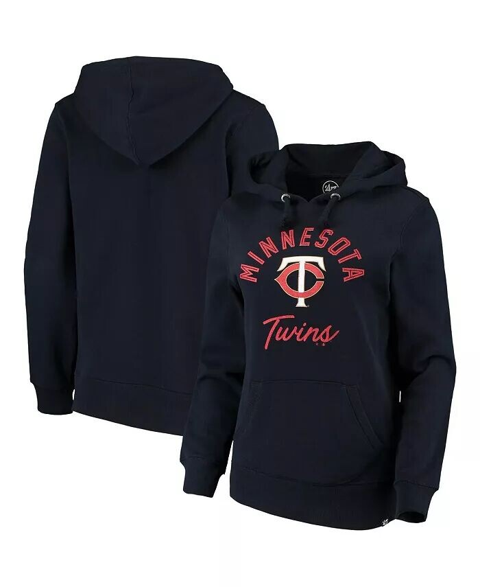 

Женская толстовка с капюшоном Navy Minnesota Twins Hollow Script Headline '47 '47 Brand
