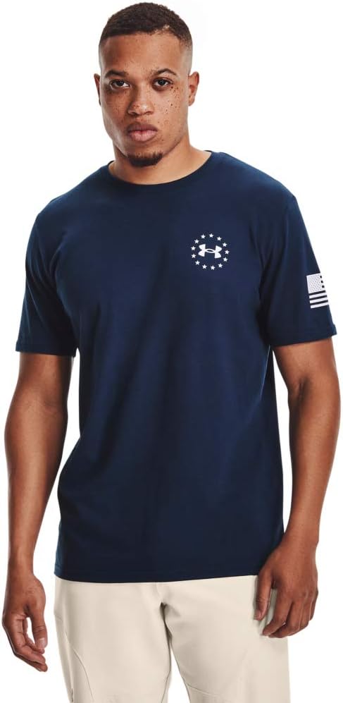 

Мужская футболка с застежкой на спине Freedom от Under Armour, Academy Blue (408)/White