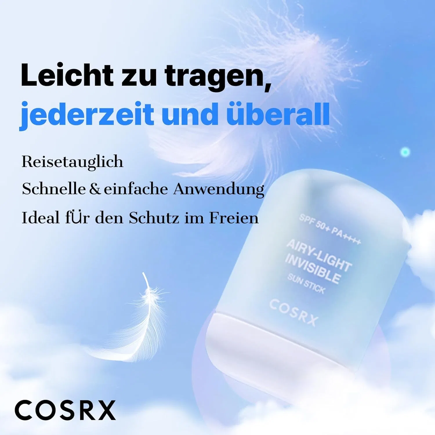 Солнцезащитный стик «Airy-Light Invisible SunStick» SPF50 PA++++ от COSRX ‎Cosrx — фото 4
