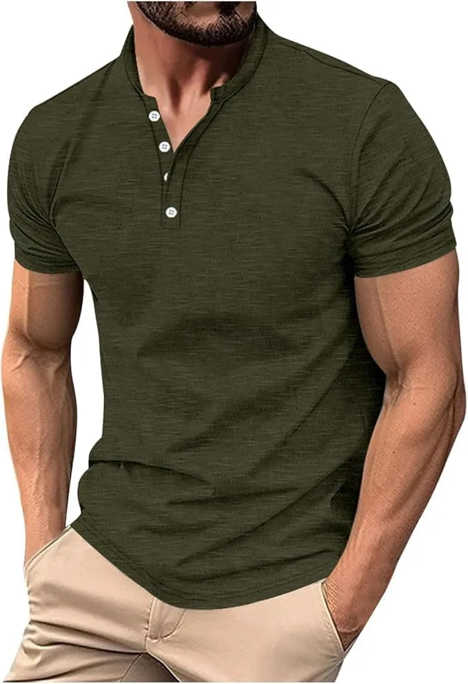 

Мужская хлопковая рубашка-поло с коротким рукавом Kenhansion