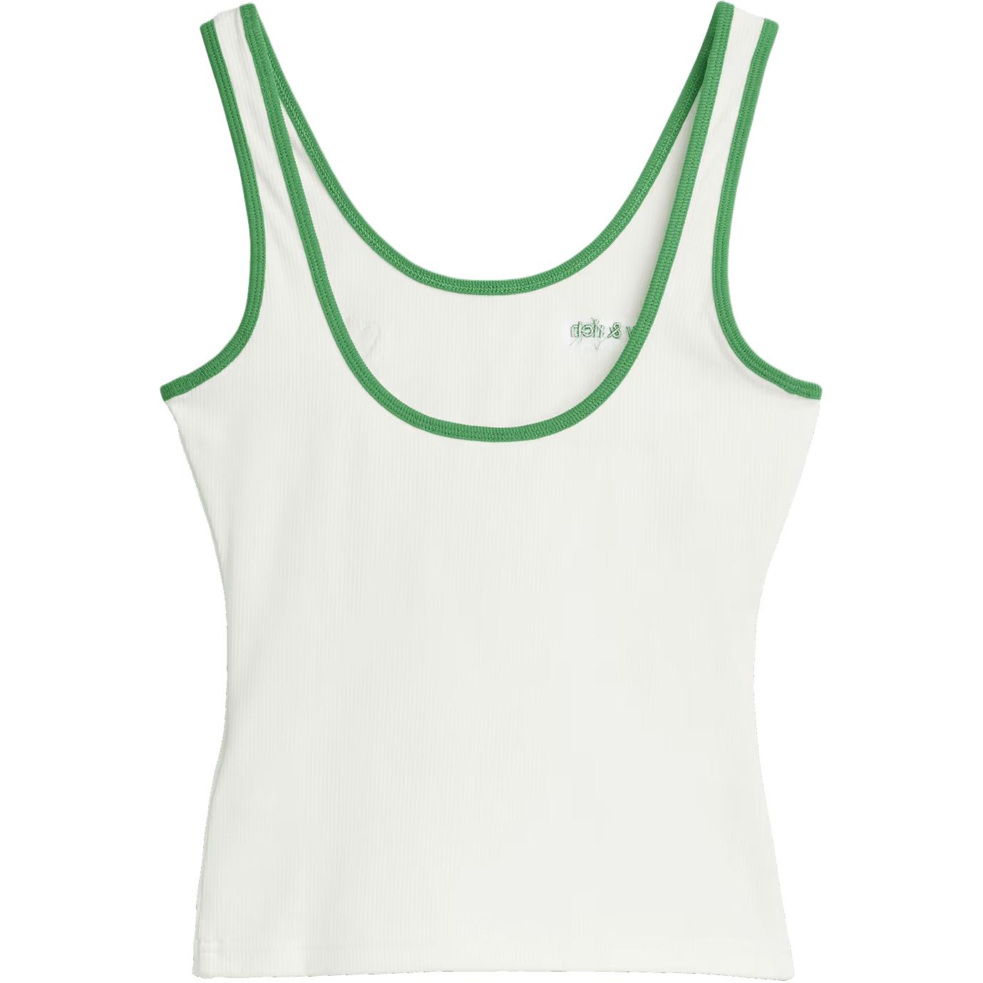 Топ Sporty & Rich Adidas Originals, белый/зеленый — фото 3
