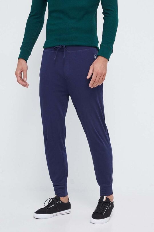 Хлопковые домашние брюки Polo Ralph Lauren, темно-синий — фото 2