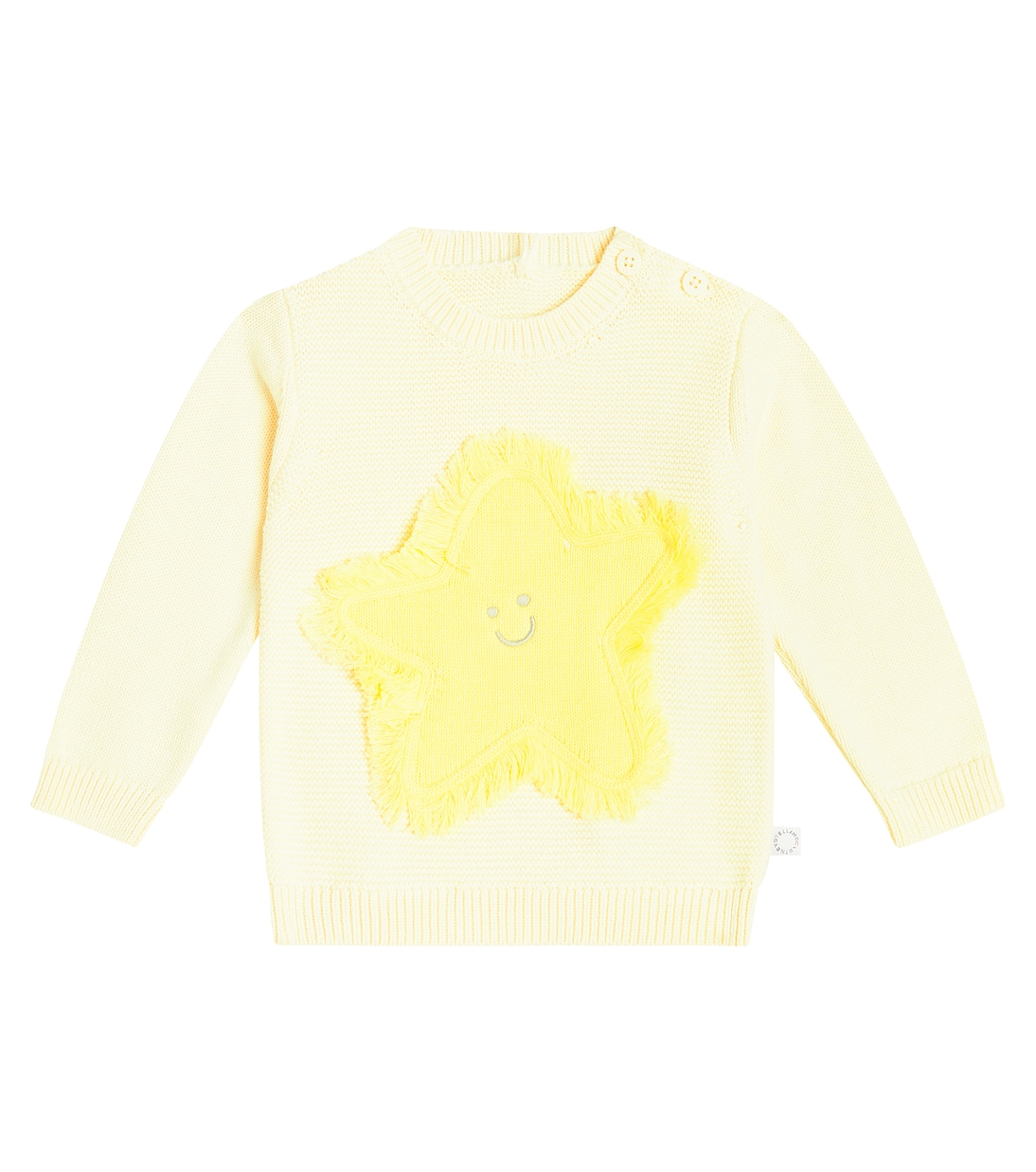 

Детский хлопковый свитер Stella McCartney Kids, слоновая кость