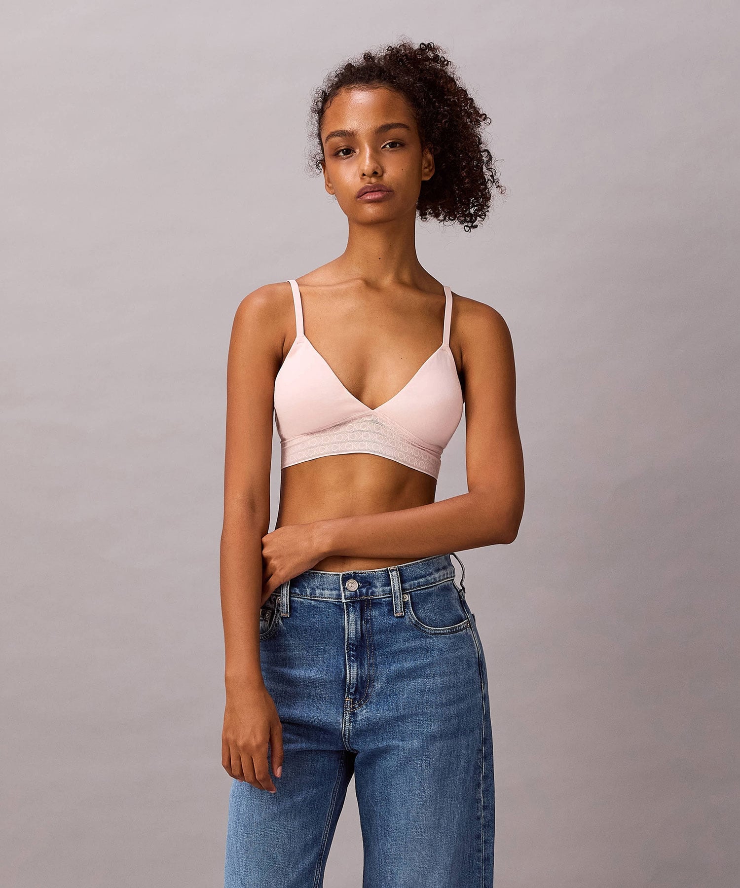 Бюстгальтер-треугольник Calvin Klein Lightly Line, нижнее белье Calvin Klein QP3461O, NYMPHS THIGH — фото 2
