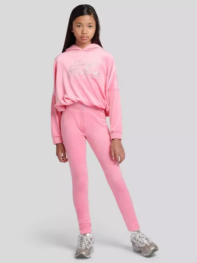 Детский комплект: свободная толстовка и велюровые леггинсы Juicy Couture, Morning Glory