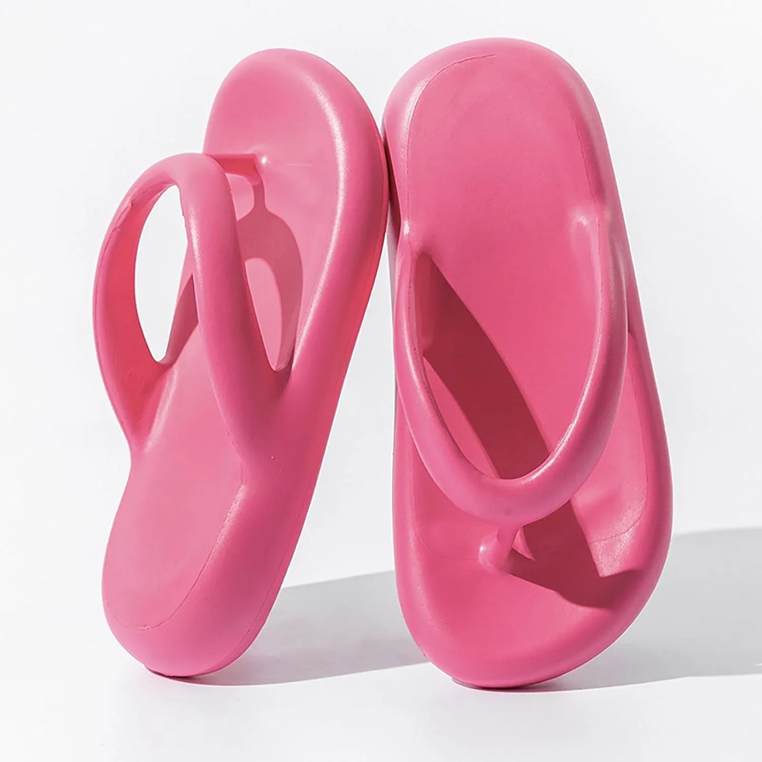 Женские тапочки для плавания Generic, мужские тапочки Cloud Slippers, супермягкие тапочки, легкие и красивые ванны, красивые ванны, купальные тапочки на платформе Generisch, ярко-розовый — фото 2