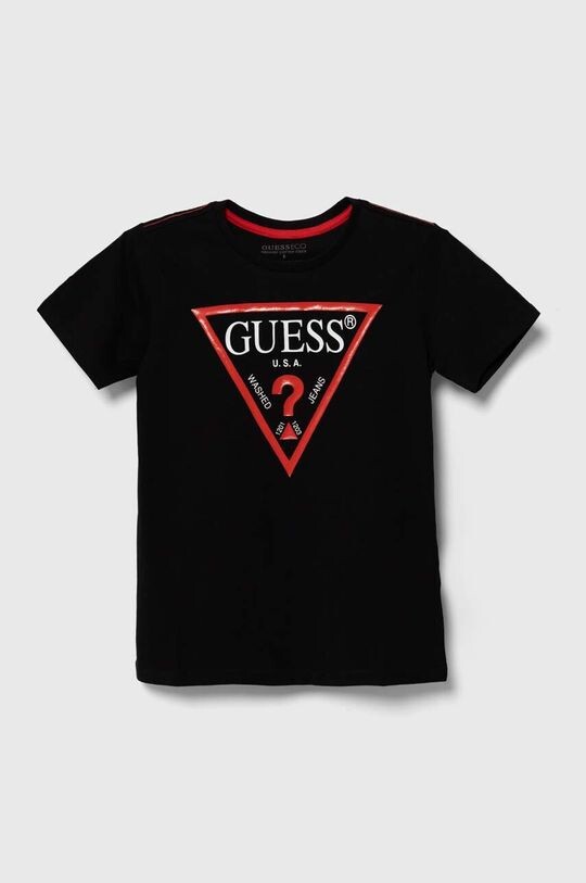 

Хлопковая футболка для детей Guess, черный
