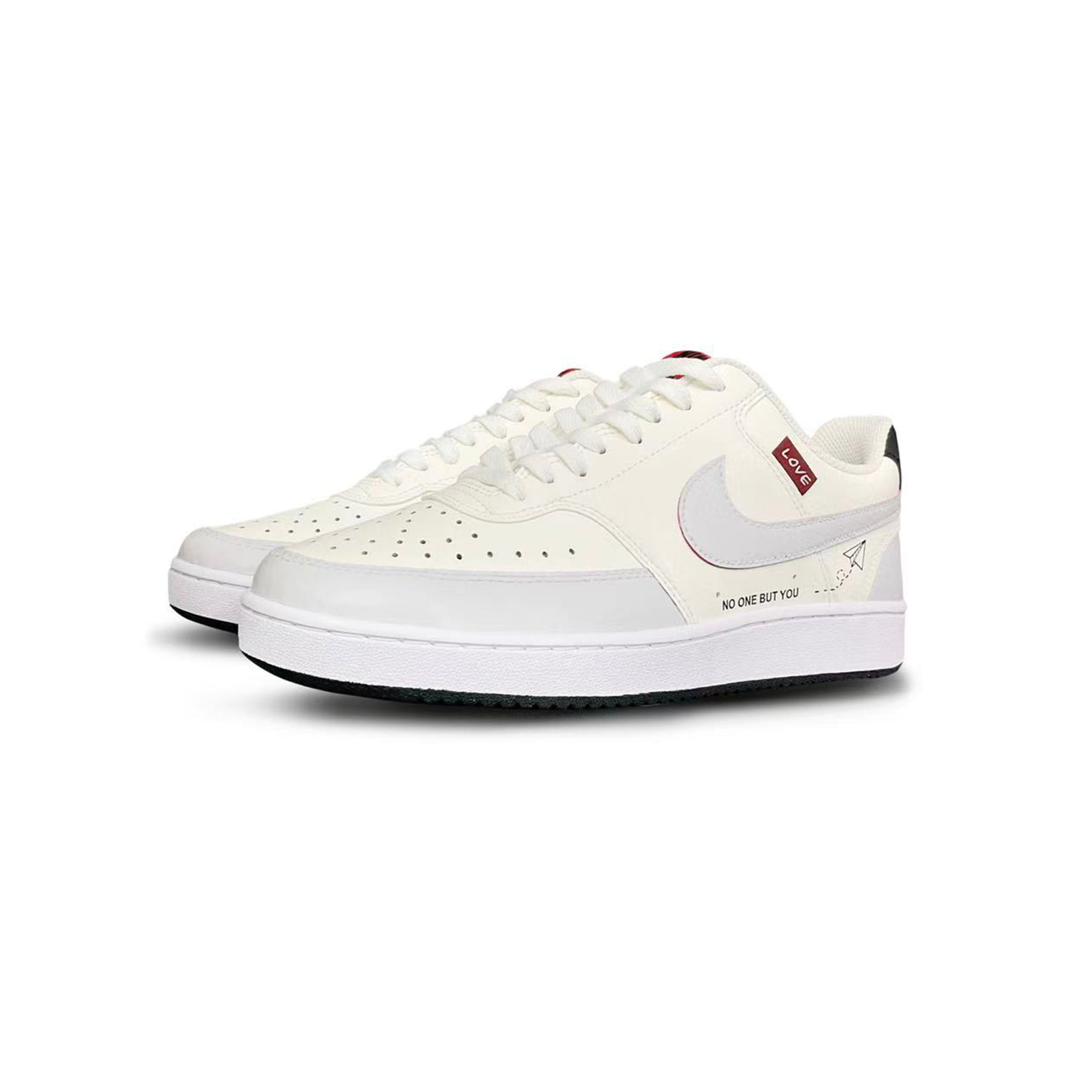 Nike Кроссовки для скейтбординга Court Vision 1 Tower Rabbit Creative низкие мужские белые серые — фото 4