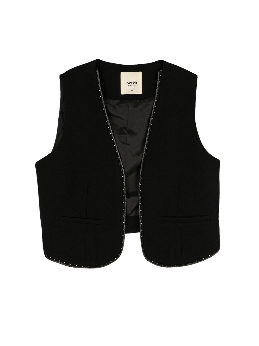 

Короткий блейзер Koton Suit Vest, черный