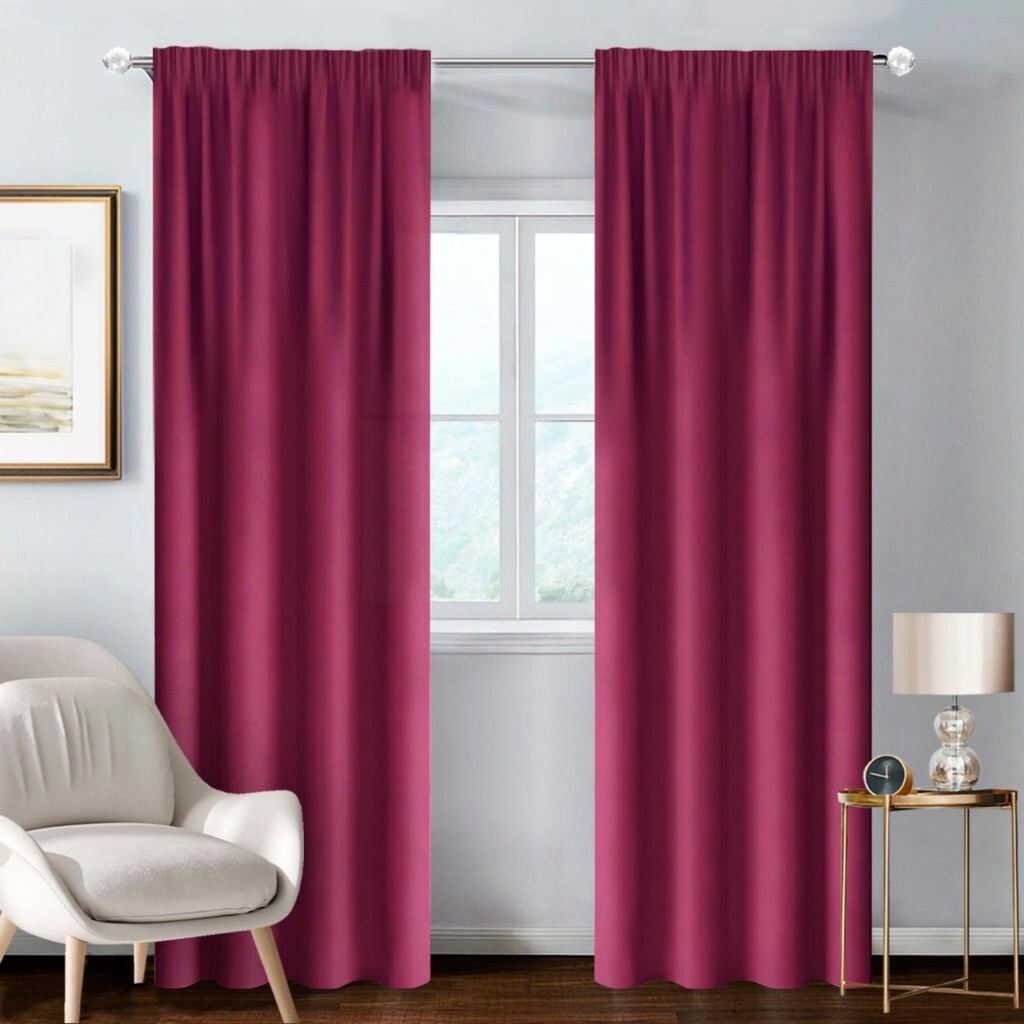 

Штора с узором макраме САМЯ, 140 х 240 см Sleephony, красный