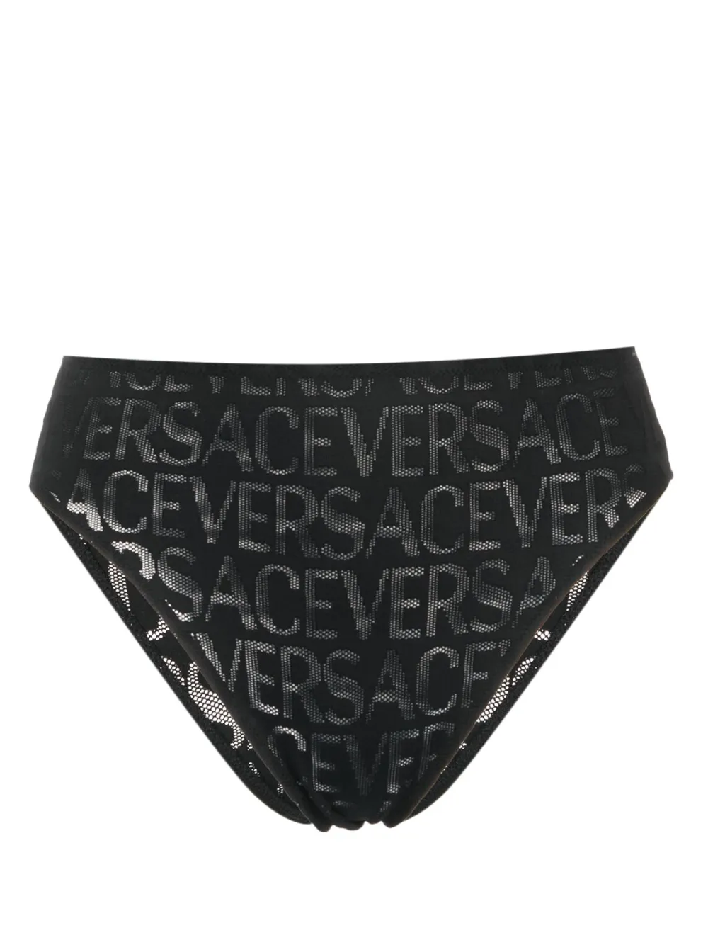 

Сетчатые трусы-брифы с узором Versace Allover, черный