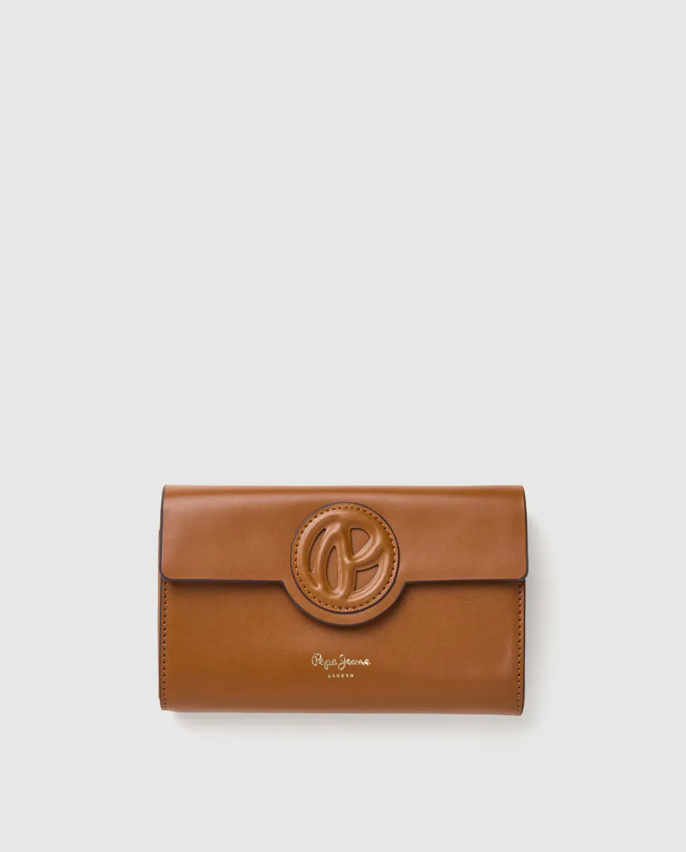 

Женская сумка-кошелек Cartera Limited с классическим гравированным логотипом Pepe Jeans, коричневый