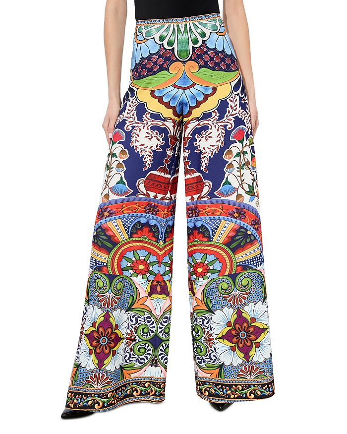 

Афина Широкие Брюки Alice and Olivia, мультиколор