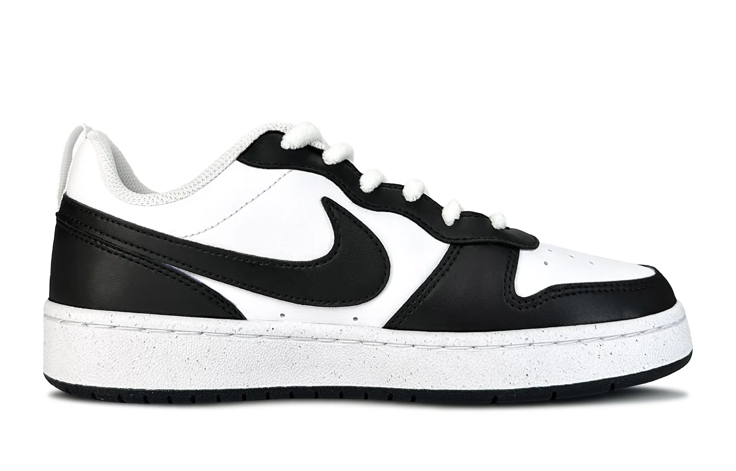 Nike Кроссовки для скейтбординга Court Borough Panda Paw с амортизацией и противоскользящей подошвой, черно-белые, для подростков — фото 3