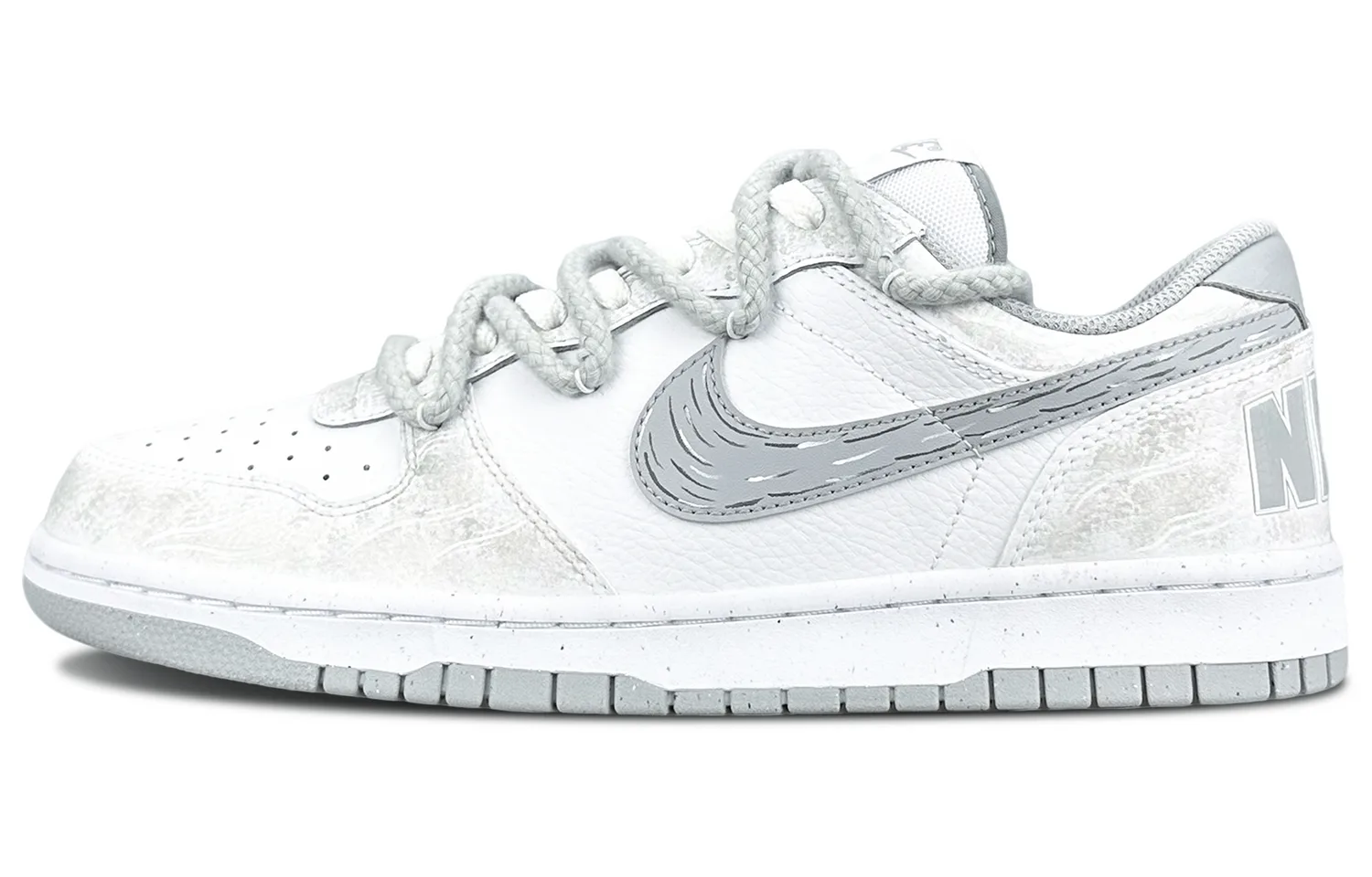 Nike Кроссовки для скейтбординга мужские low top, устойчивые к истиранию, дышащие, цвет smoke gray — фото 3
