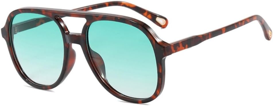 

Солнцезащитные очки UV400 с двойной перемычкой, крупной оправой и градиентным покрытием, подходят для женщин и мужчин, для бега и занятий спортом на открытом воздухе UYPTK, C6-leopard Green